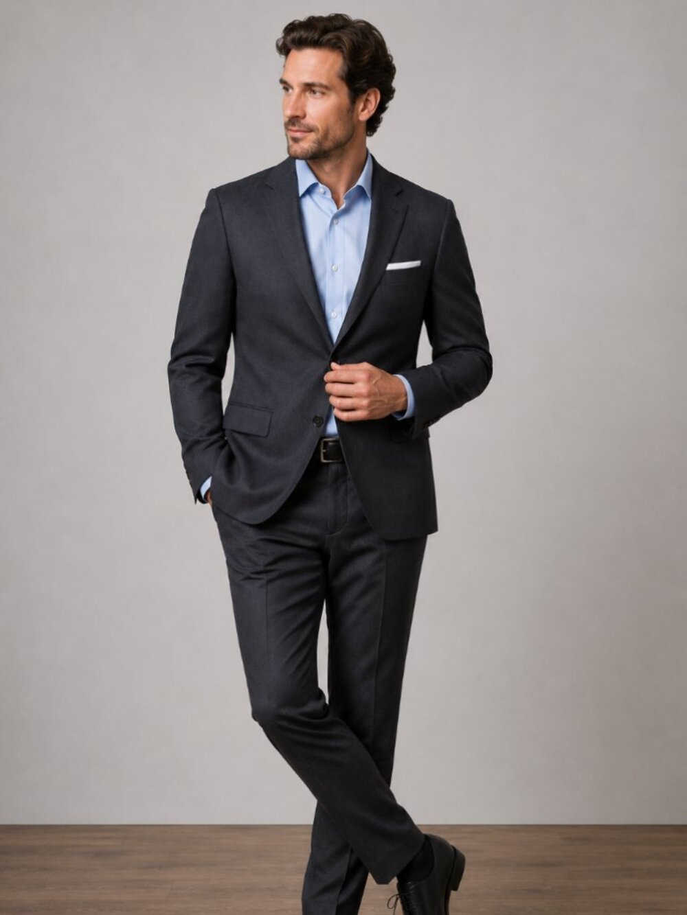 Hugo Boss REDA Italian Wool Blazer Sport Coat 44L Black